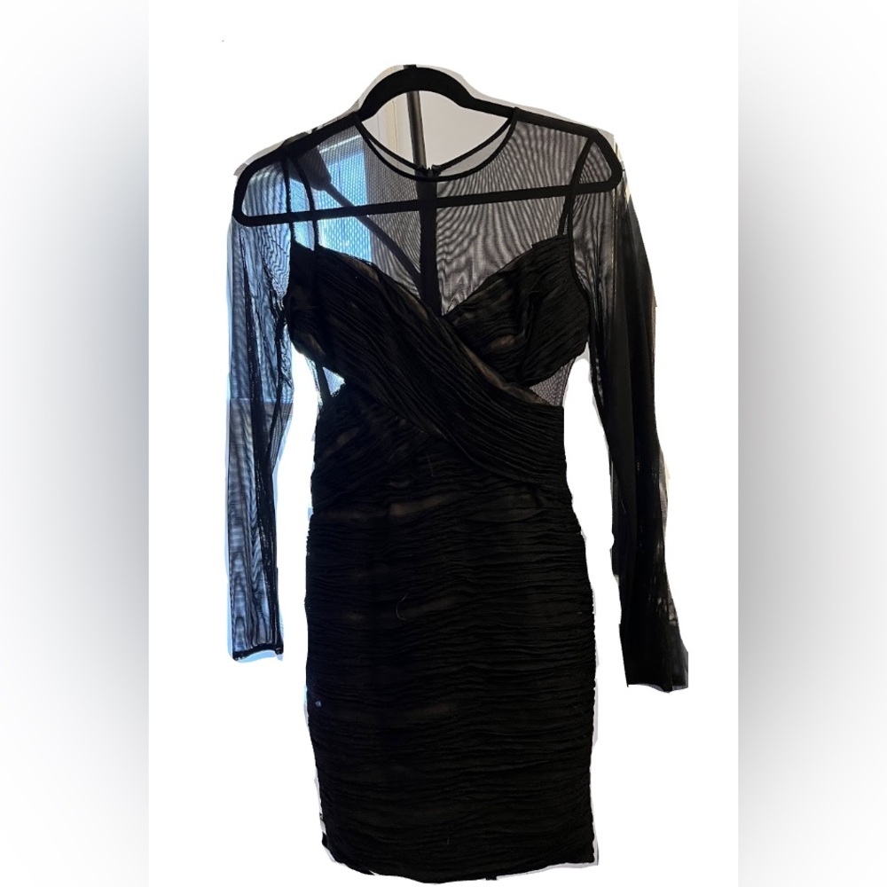 Elegant Black Mesh Dress